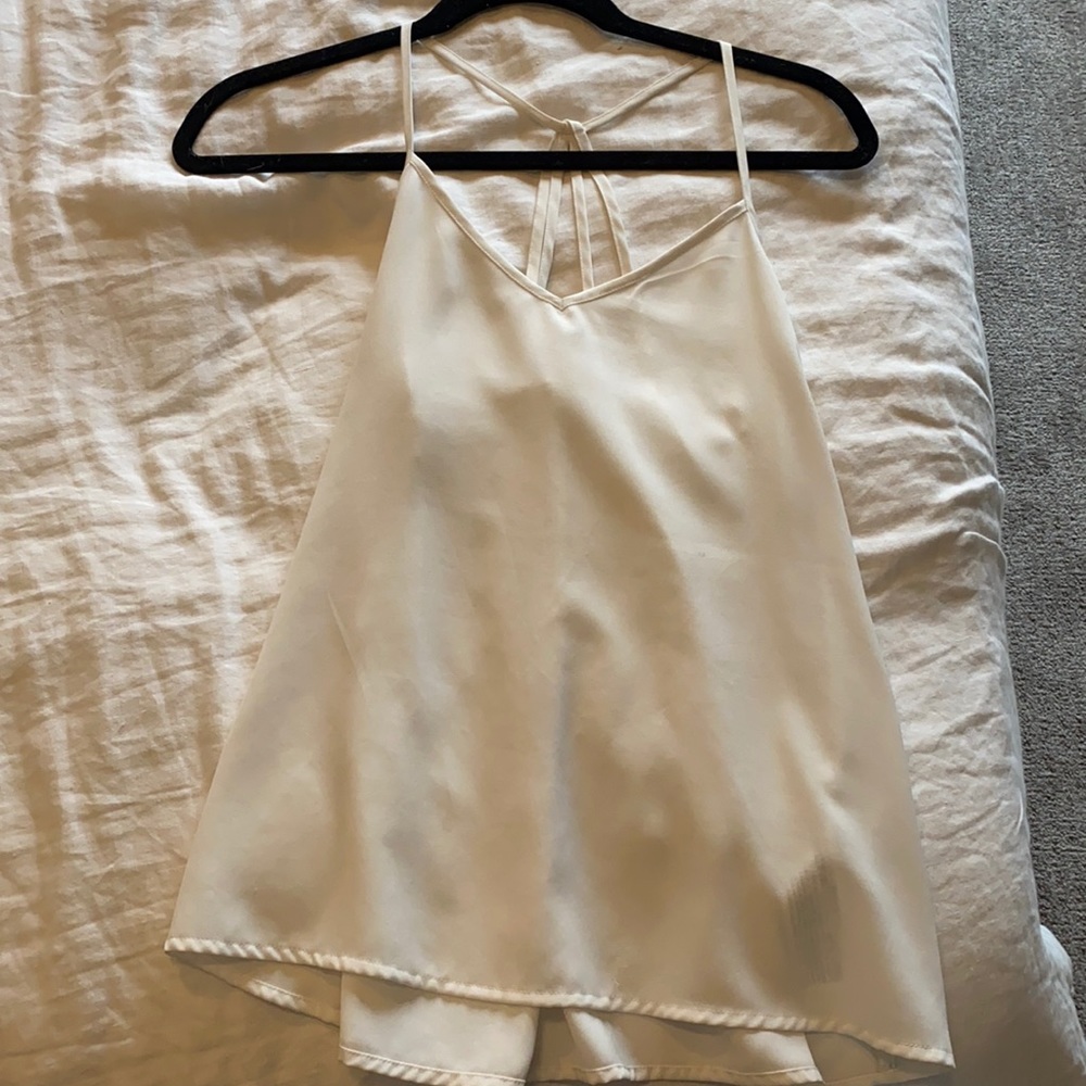 Abercrombie white cami strappy back